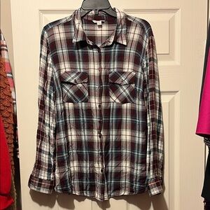 CATO Button Down Plaid Shirt - Size XL